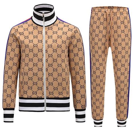 brown gucci joggers|Gucci tracksuit men's.